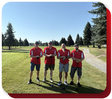 central employees on a golf course