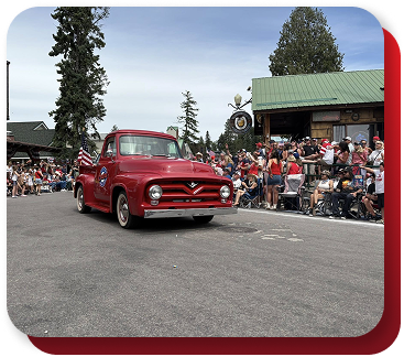 old truck in a parade